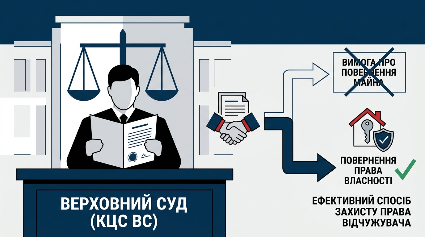 Щодо ефективного способу захисту права відчужувача за договором довічного утримання - КЦС