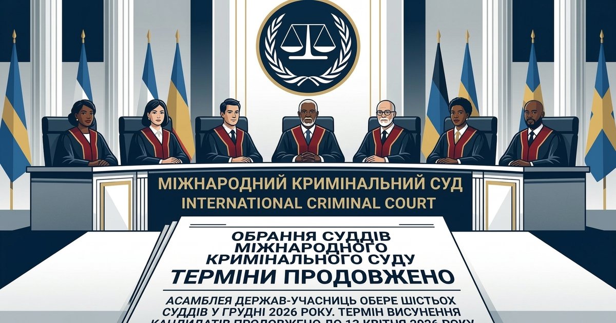 Обрання суддів Міжнародного кримінального суду: терміни продовжено