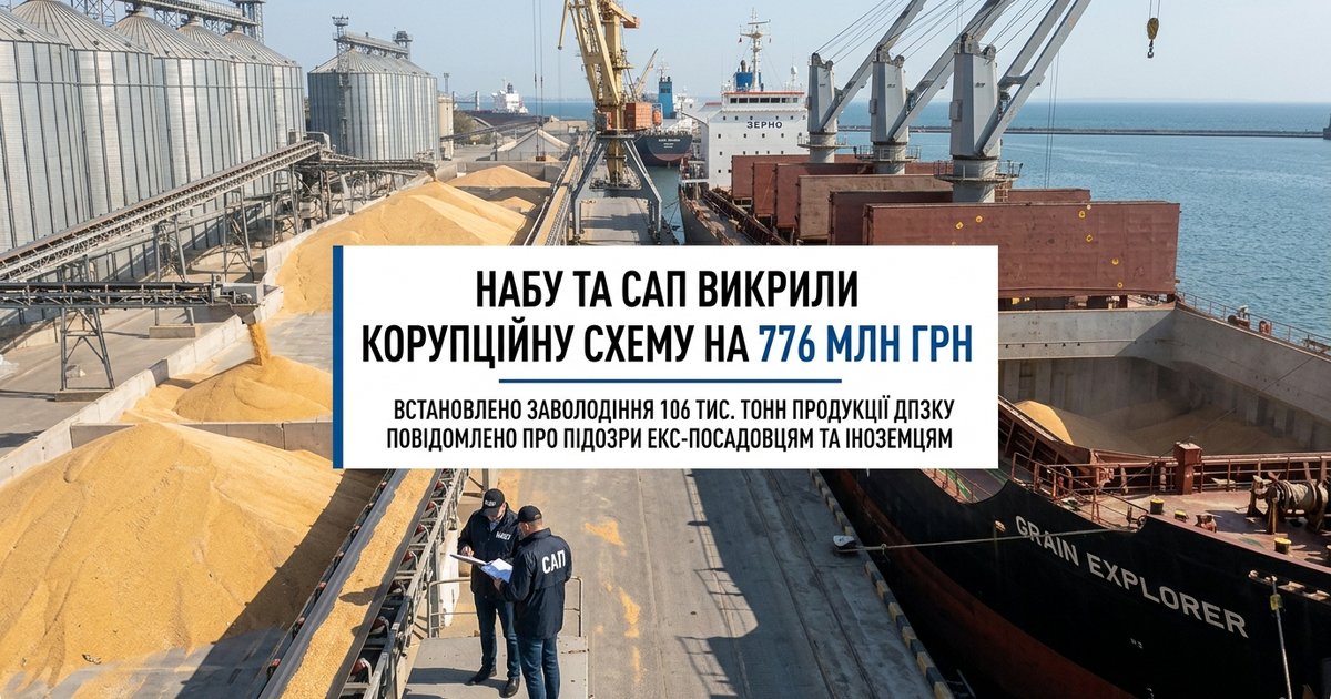 Викрито організовану злочинну групу, що заволоділа зерном на 776 млн грн - повідомлено про підозри