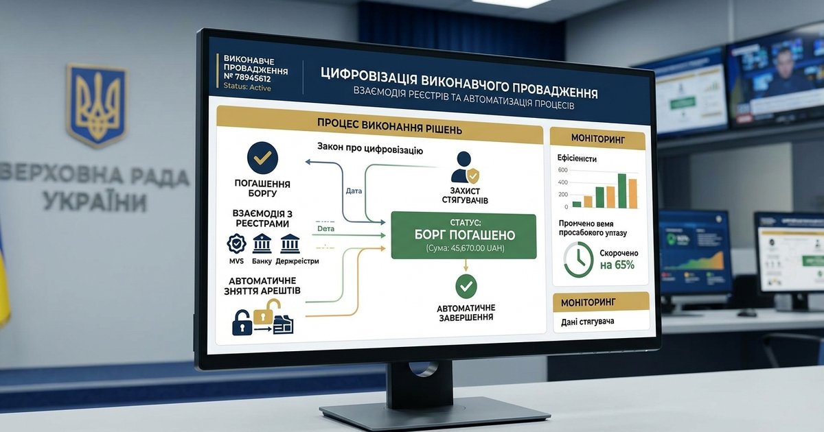 Верховна Рада України прийняла закон щодо цифровізації виконавчого провадження