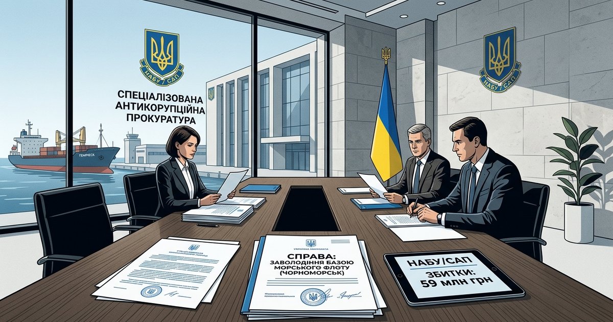 Завершено слідство у кримінальному провадженні про заволодіння базою морського флоту в Чорноморську на 59 млн грн