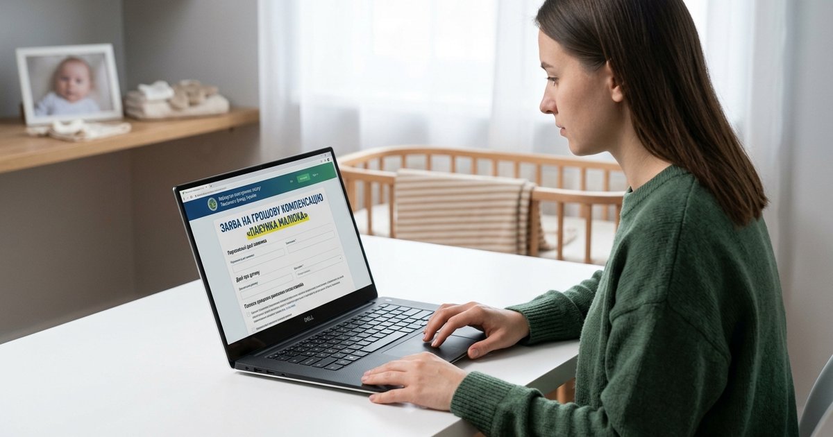 Заява на грошову компенсацію “Пакунка малюка” через вебпортал електронних послуг Пенсійного фонду України