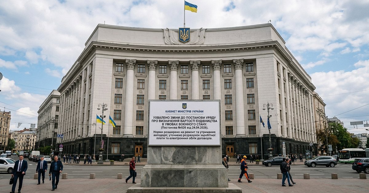 Ухвалено зміни до постанови Уряду про визначення вартості будівництва в умовах воєнного стану