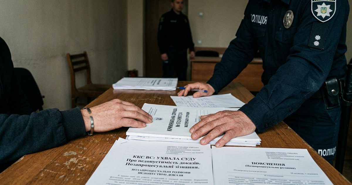 Про недопустимість  доказів, якими є позапроцесуальні зізнання та  розмови обвинуваченого з поліцією - ККС