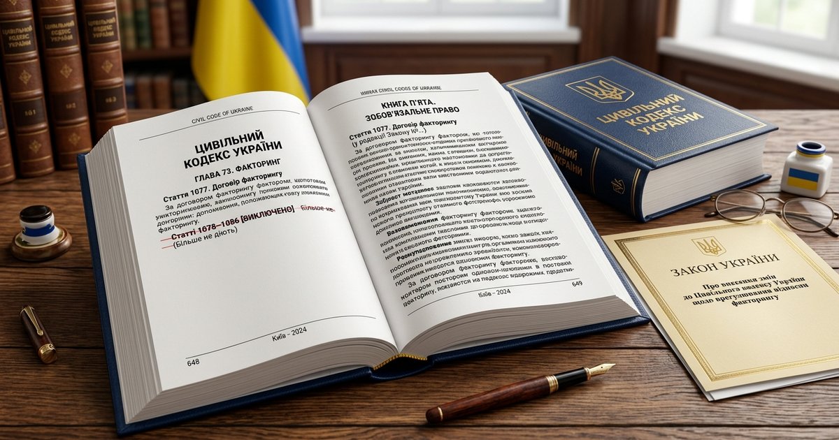 Ухвалено закон про зміни до Цивільного кодексу України щодо факторингу