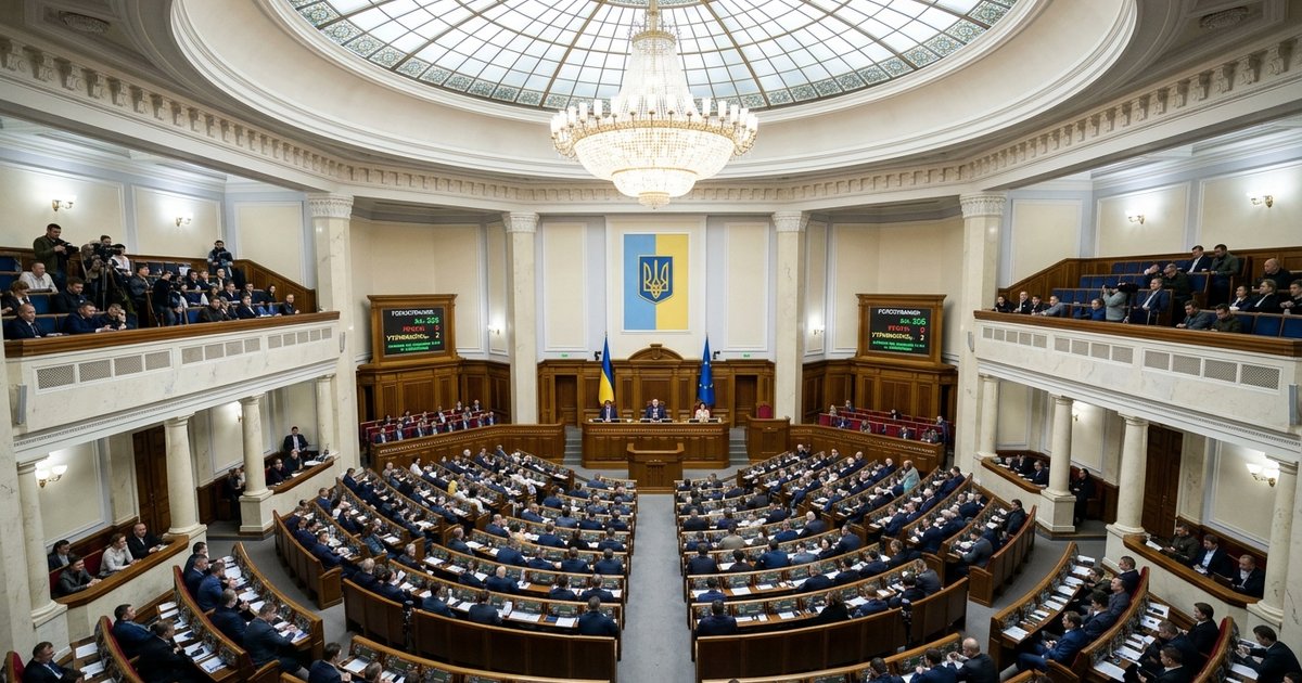 Сесійна зала Верховної Ради України під час голосування за закони про воєнний стан та мобілізацію.