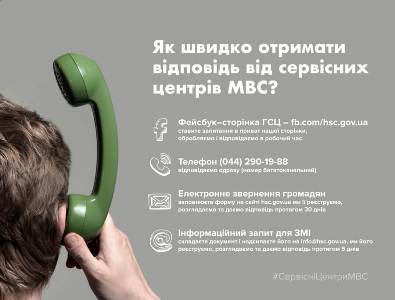 У МВС розповіли, як швидко отримати відповідь від сервісних центрів відомства 